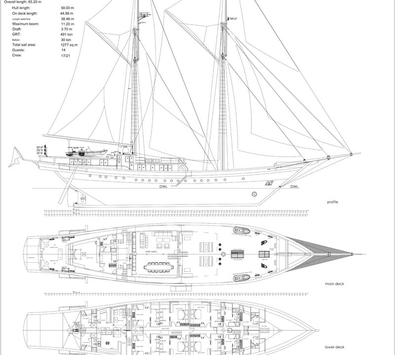 Layout Image Gallery MY ASTRA Layout Sail Yacht JAMBALAYA